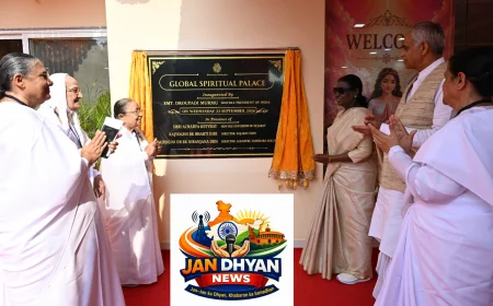 President Murmu: राष्ट्रपति मुर्मु ने वडोदरा में ग्लोबल स्पिरिचुअल पैलेस का किया उद्घाटन, मानव विकास पर दिया जोर