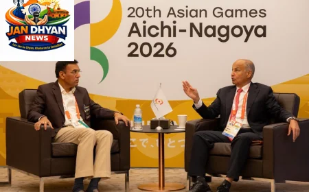 एशियन गेम्स 2026: मनसुख मांडविया ने OCA प्रमुख से की मुलाकात, एक्वाटिक स्पोर्ट्स पर हुई चर्चा