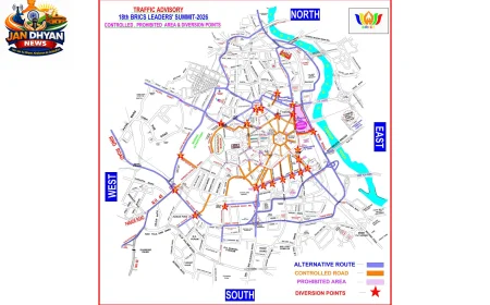 ब्रिक्स सम्मेलन से पहले दिल्ली में ट्रैफिक डायवर्जन, 35 से ज्यादा सड़कें होंगी प्रभावित