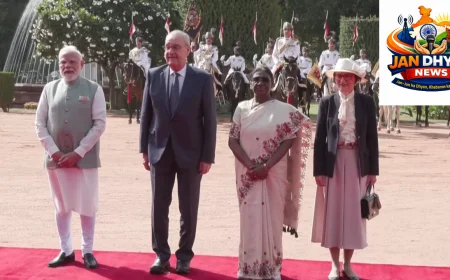 स्विस राष्ट्रपति गाइ पार्मेलीन का राष्ट्रपति भवन में औपचारिक स्वागत, मोदी से होगी द्विपक्षीय वार्ता